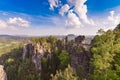 Bridge named Bastei in Saxon Switzerland, Germany Royalty Free Stock Photo