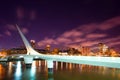 Bridge named Puente de La Mujer at Puerto Madero in Buenos Aires