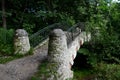 The bridge in the natural-historical park `Kuzminki-Lublino` Royalty Free Stock Photo