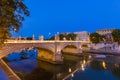 Bridge near Castle de Sant Angelo in Rome Italy Royalty Free Stock Photo