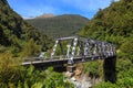 Bridge over Gates of Haast, New Zealand Royalty Free Stock Photo
