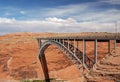 Bridge near Glen canyon dam Royalty Free Stock Photo