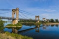 Bridge near Langeais castle in the Loire Valley - France