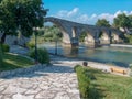 Bridge old of arta city greece in summer season
