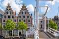 Bridge and old brewery at Spaarne, Haarlem, Netherlands