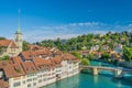Bridge and old town of Bern, Switzerland Royalty Free Stock Photo