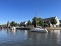 Bridge opening for boats in a canal in Sneek