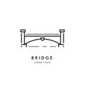 Bridge outline logo vector