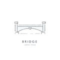 Bridge outline logo vector