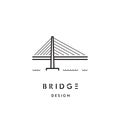 Bridge outline logo vector