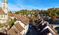 Bridge over Aare and Nydegg Church , Bern, Switzerland Royalty Free Stock Photo