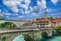 Bridge over the Aare river in Bern, Switzerland Royalty Free Stock Photo