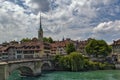 Bridge over the Aare river in Bern, Switzerland Royalty Free Stock Photo