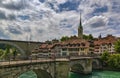 Bridge over the Aare river in Bern, Switzerland Royalty Free Stock Photo