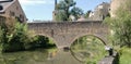 Bridge over Alzette river Royalty Free Stock Photo