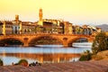 Bridge over Arno River, Florence Royalty Free Stock Photo