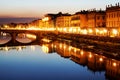 Bridge over Arno River, Florence Royalty Free Stock Photo