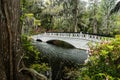 Bridge over the Ashley River in the Magnolia Plantation and Gardens in Charleston, USA Royalty Free Stock Photo