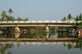 Bridge over the backwaters, Kerala, South India