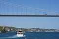 Bridge over Bosporus, Istanbul Royalty Free Stock Photo