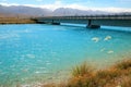 Bridge over the bright blue manmade PÃÂ«kaki canal