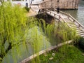 Bridge over a canal in ancient watertown of Suzhou