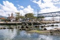 Bridge over Canal at Barra da Lagoa area of Lagoa da Conceicao - Florianopolis, Santa Catarina, Brazil Royalty Free Stock Photo