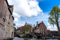 The bridge over the canal at the Beguinage in Bruges, Belgium Royalty Free Stock Photo