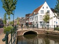 Bridge over canal in Gouda, Holland