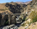 A bridge over a canyon in Eastern Washington State Royalty Free Stock Photo