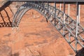 Metal bridge over a canyon Royalty Free Stock Photo