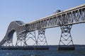 The bridge over Chesapeake Bay, Lucius J. Kellam, Jr. Bridge-Tunnel, Virginia Royalty Free Stock Photo