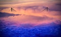 Bridge over the clouds Royalty Free Stock Photo