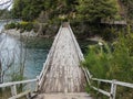 Bridge over Correntoso River. Bariloche Argentina