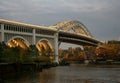 Bridge over Cuyahoga River Royalty Free Stock Photo