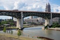 Bridge Over The Cuyahoga River Royalty Free Stock Photo