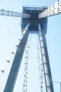 Bridge over the Danube in the fetesti area, Romania. Photo during the day.