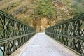 Bridge over deep river in remote himalayas india Royalty Free Stock Photo