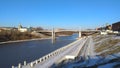 The bridge over the Dnieper River in Smolensk, Russia