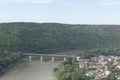 Bridge over the Dniester river in Ukraine Royalty Free Stock Photo