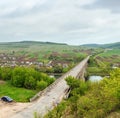 Bridge over Dnister river, Ukraine Royalty Free Stock Photo