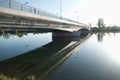 Bridge over drava in ptuj city close to Ptujsko jezero Royalty Free Stock Photo