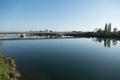 Bridge over drava in ptuj city close to Ptujsko jezero Royalty Free Stock Photo