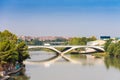 Bridge over the Ebro River, Zaragoza, Spain. Royalty Free Stock Photo