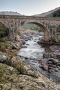 Bridge over the Fango river at Manso in Corsica Royalty Free Stock Photo