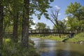 Bridge over fish creek Park. Royalty Free Stock Photo