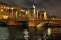 Bridge over Fontanka river in Saint-Petersburg Royalty Free Stock Photo