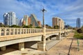 Bridge over Gardens of Turia in Valencia.