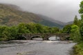 Bridge over the Gearr Abhainn river at the Old Military Road, Hi Royalty Free Stock Photo