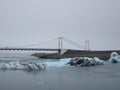 Bridge over glacier lagoon, Jokulsarlon, Iceland